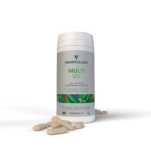 Vegetology MultiVit Vegan Multivitamins w/26 Vitamin & Mineral Supplements Vegetology