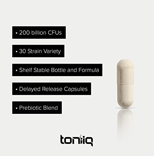 Toniiq 200 Billion CFU Probiotic Supplement 30 Verified Third-Party Tested Strains Toniiq