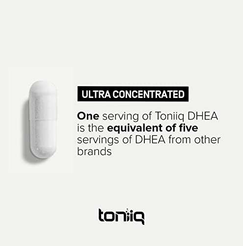 Toniiq Ultra High Strength DHEA Capsules - DHEA for Men and Ladies - 25mg Micronized Toniiq