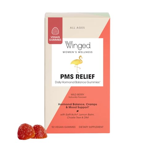 Winged Wellness PMS Relief Vitamins - Daily Hormonal and Balance and PMS Symptom Relief