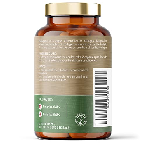 Vollagen® Advanced Vegan Collagen - 18 Amino Acid Complex in Ratio of Collagen Time Health