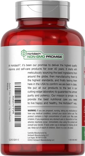 Horbaach Apple Cider Vinegar Capsules | 2400mg | 150 Count | Non-GMO, Gluten Free Horbäach