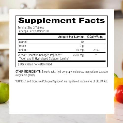 Webber Naturals Collagen30® Bioactive Collagen Peptides 2500 mg 180 Tablets Webber Naturals