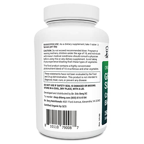 Dr. Berg's Greens Superfood Cruciferous Vegetable Tablets - Vegetable Supplements Dr. Berg Nutritionals