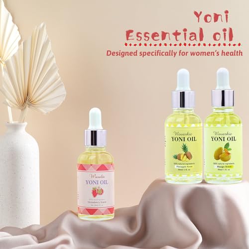 3 Packs Yoni Oil for Women, 100% Natural Feminine Oil Intimate Deodorant for Women, Eliminates Odor Wovarkie