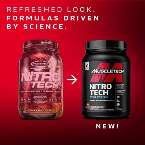 Whey Protein Powder, MuscleTech Nitro-Tech Whey Protein Isolate & Peptides, Protein MuscleTech