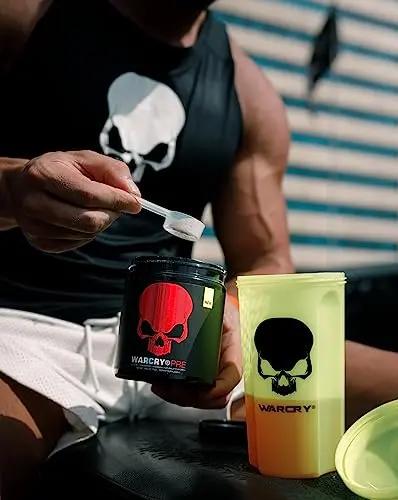 WARCRY Pre-Workout Powder - Ultra Energy, Strength, Clear Focus & Pumps with Nitrosigine, Caffeine, Beta-Alanine - (Strawberry Lemonade Flavor, 30 Servings)