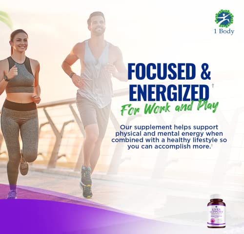 1 Body Liver Support: Twin Pack - 60 Capsules Each - Milk Thistle