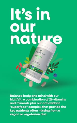 Vegetology MultiVit Vegan Multivitamins w/26 Vitamin & Mineral Supplements Vegetology