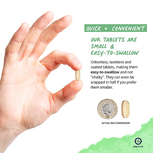 Vegan Multivitamins & Minerals - With High Strength Vitamin B12, D3, K2 & Iron Omvits