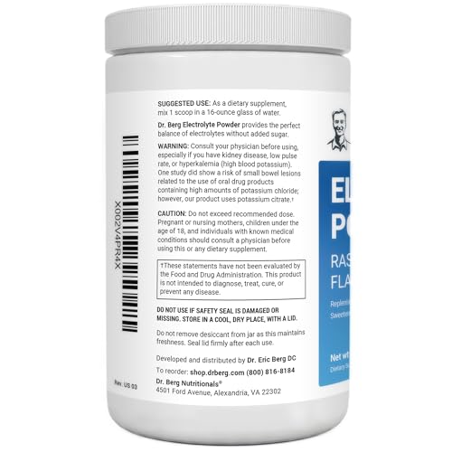 Dr. Berg Hydration Keto Electrolyte Powder - Enhanced w/ 1,000mg of Potassium Dr. Berg Nutritionals