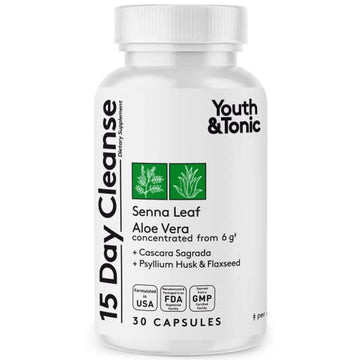 Youth & Tonic 15 Day Colon Cleanser & Detox for Waste Loss to Feel Lighter