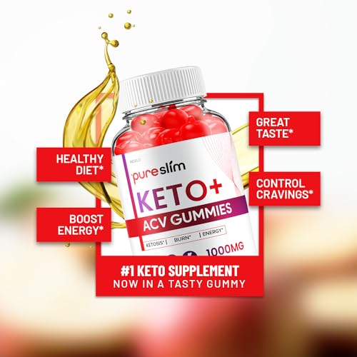(2 Pack) Pure Slim Keto ACV Gummies - Advanced Formula PureSlim Keto Plus ACV Gummies Indelo