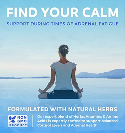 Adrenal Support & Cortisol Manager (Non-GMO) Powerful Adrenal Health with L-Tyrosine Healths Harmony