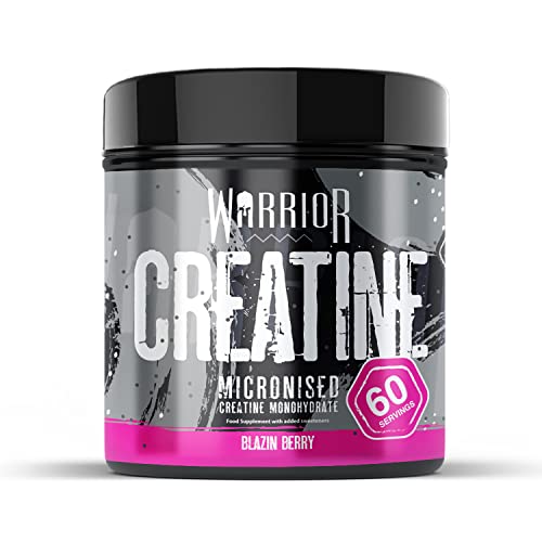 Warrior Creatine Monohydrate Powder – 300g – Micronised for Easy Mixing and Consumpti