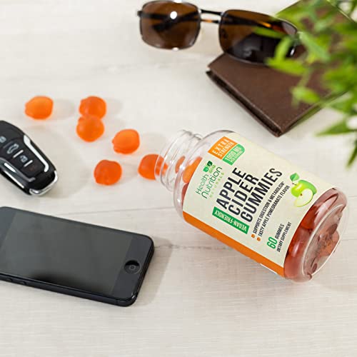 Vegan Apple Cider Vinegar Gummies | Max Strength 1000mg | ACV Supplement Gummy for Adults Health Nutrition Naturals