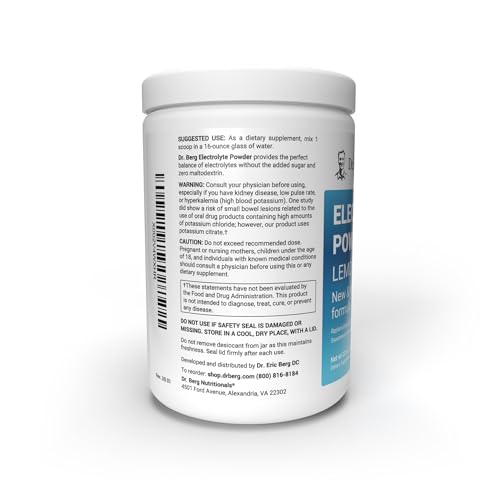 Dr. Berg Hydration Keto Electrolyte Powder - Enhanced w/ 1,000mg of Potassium & Real Dr. Berg Nutritionals