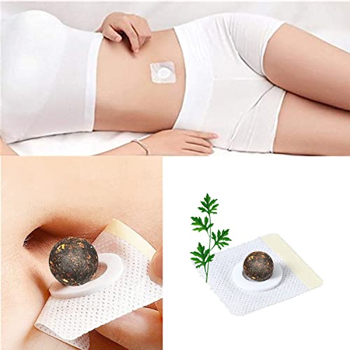 Wormwood Belly Patch,30Pcs Mugwort Abdomen Navel Patch and 30Pcs Moxibustion Patch
