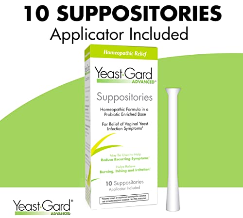 YeastGard Advanced Homeopathic Yeast Infection Vaginal Suppositories - 10 count Box Yeast-Gard
