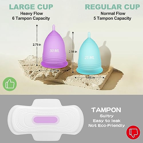 YTYOMUR Menstrual Cup Steamer Sterilizer with 2 Reusable Period Cups, Menstrual Cups Cleaner YTYOMUR