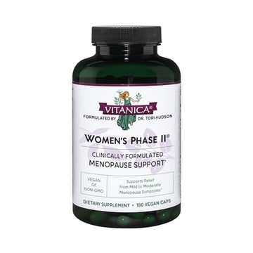 Vitanica Women's Phase II, Menopause Support, Vegan, 180 Capsules