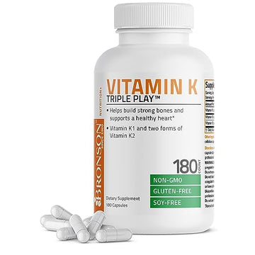 Vitamin K Triple Play (Vitamin K2 MK7 / Vitamin K2 MK4 / Vitamin K1) Full Spectrum 