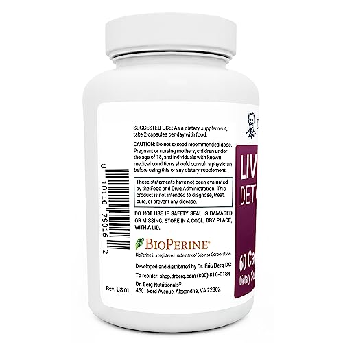 Dr. Berg Liver Cleanse Detox Capsules w/Unique Blend of Milk Thistle, Ox Bile & Folate Dr. Berg Nutritionals