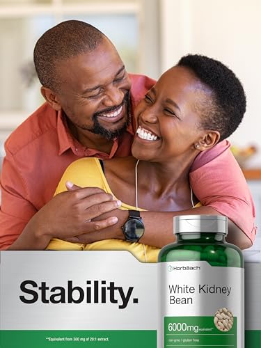 White Kidney Bean Extract Capsules | 6000mg | 400 Count | Non-GMO & Gluten Free Horbäach