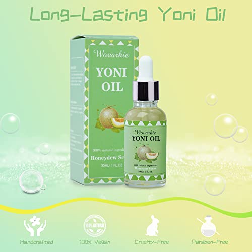 Yoni Oil for Women Set Of 3, 100% Natural Feminine Oil Intimate Deodorant for Women, Eliminates Odor Wovarkie