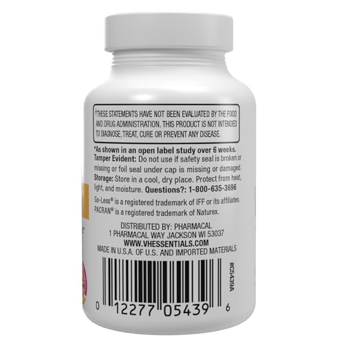 vH essentials Urinary Health & Bladder Control, Cranberry Extract, Prebiotics and Probiotics vH essentials