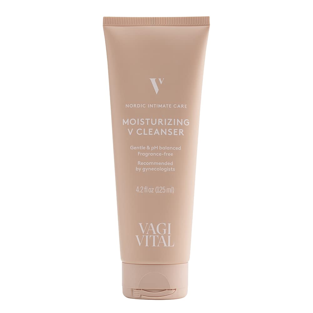 VagiVital V-Cleanser Moisturizing Daily Feminine Wash for Intimate Area, Soap-Free, Fragrance Free