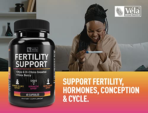 Vela Fertility Support Supplement | + Myo & D-Chiro Inositol + Vitex Berry | Reproductive Support Véla