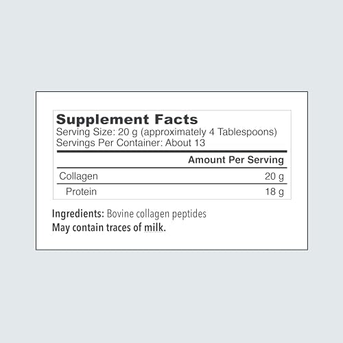 Vital Proteins Collagen Peptides Powder Supplement (Type I, III), Unflavored Hydrolyzed Collagen-Hair VITAL PROTEINS