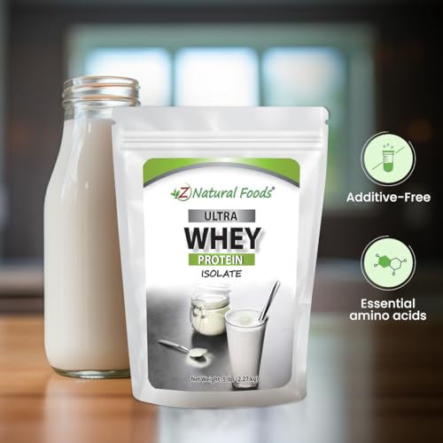 Z Natural Foods Whey Protein Powder Isolate, Unsweetened Protein Powder Enriched Z Natural Foods