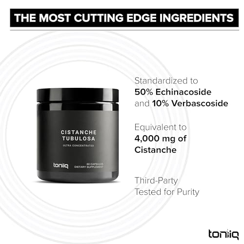 Toniiq Cistanche Tubulosa - (4000mg) Pure Cistanche Supplement for Men - 10x Highly Toniiq