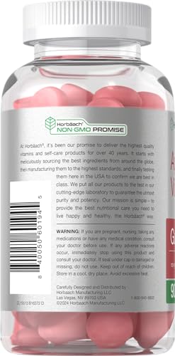 Horbaach Vegan Apple Cider Vinegar Gummies | 90 Count | ACV Supplement | Natural Horbäach