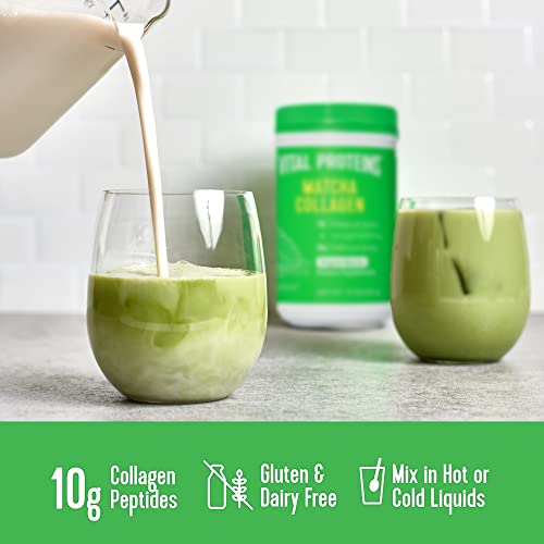Vital Proteins Matcha Collagen Peptides Powder Supplement, L-theanine & Caffeine, Matcha Green Tea VITAL PROTEINS