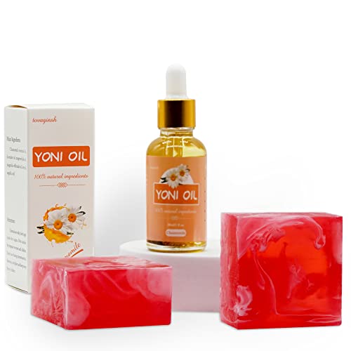 Yoni Soap Bar Yoni Oil Set Of 3, Vaginal Wash Eliminates Odor Ph Balance for Women, Feminine Wash