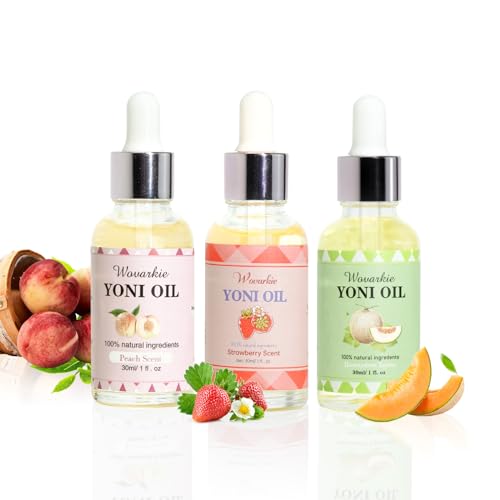 Yoni Oil for Women Set Of 3, 100% Natural Feminine Oil Intimate Deodorant for Women, Eliminates Odor