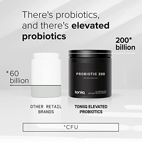 Toniiq 200 Billion CFU Probiotic Supplement 30 Verified Third-Party Tested Strains Toniiq