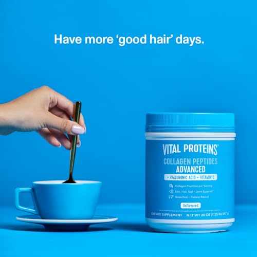 Vital Proteins Collagen Peptides Powder with Hyaluronic Acid and Vitamin C, Unflavored Vital Proteins