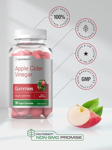 Horbaach Vegan Apple Cider Vinegar Gummies | 90 Count | ACV Supplement | Natural Horbäach