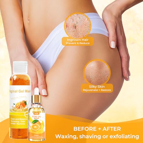 Yoni Soap & Yoni Oil & Feminine Wash Set for Women, Yoni Wash for Vaginal Ph Balance Remove BASSI