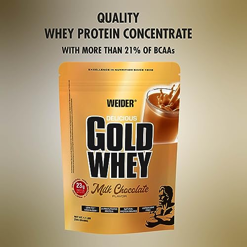 Weider Gold Whey (500g) Milk Chocolate Flavour. Ultrafiltrated Proteins from 100% Whey Protein Weider