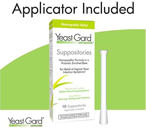 YeastGard Advanced Homeopathic Yeast Infection Vaginal Suppositories - 10 count Box Yeast-Gard