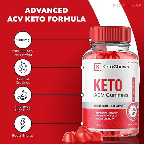(3 Pack) Keto Chews Gummies - Keto Chews ACV Gummies for Weight Loss 525 MG rize labs