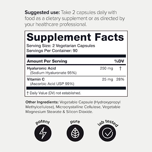 Ultra High Purity Hyaluronic Acid Capsules - 95%+ Highly Purified and Highly Bioavailable Toniiq