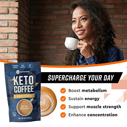 360 Nutrition Instant Keto Coffee with MCT Oil, Coconut Oil, Sweetened, Gluten Free 360 Nutrition