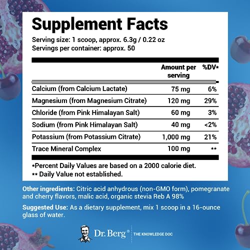 Dr. Berg Hydration Keto Electrolyte Powder - Enhanced w/ 1,000mg of Potassium Dr. Berg Nutritionals